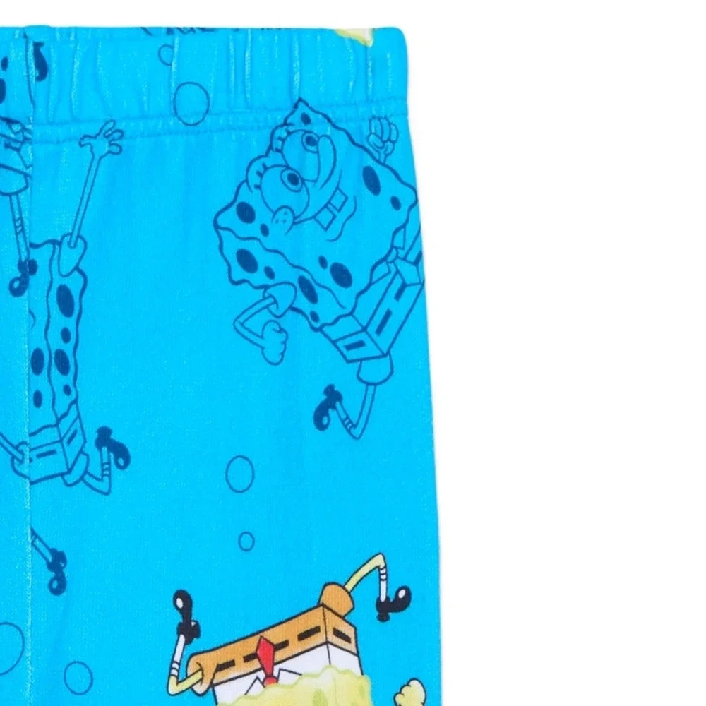 NWT Spongebob Squarepants‎ Boys Pajamas Set Size 8 Blue Long Sleeve Cartoon Gift
